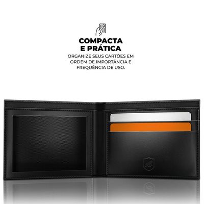 Carteira RFID Masculina - Porta cartão - Ultra Slim -Gshield