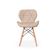 Kit 10 Cadeiras De Jantar Charles Eames Slim Wood Estofada - Nude