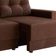 Sofá 3 Lugares Retrátil Lubeck Suede Marrom 180 cm