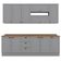 Cozinha Modulada 10 Pecas 240cm Ce792 Americana Henn Cinza Nature