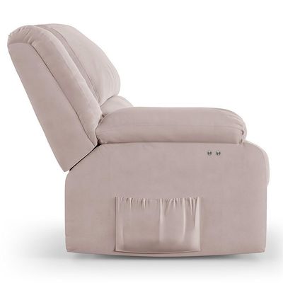 Poltrona Do Papai Reclinável Pietra Power Touch Fh9 Veludo Rosê - Mpozenato
