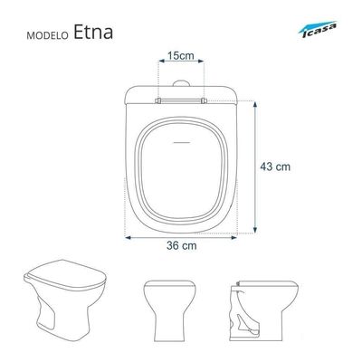 Assento Sanitário Poliester Etna Decorado Golfinho E Conchas Para Vaso Icasa