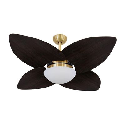 Ventilador De Teto Kovalski Dourado 4 Pás Tabaco 110V