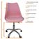 Kit 8 Cadeiras Office Base Cromada Com Rodizio Giratória Saarinen Rosa