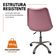 Kit 8 Cadeiras Office Base Cromada Com Rodizio Giratória Saarinen Rosa