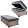 Cama Box Baú Solteiro Sintético + Colchão De Espuma D33 Sereneprime 88cm Bege