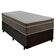 Cama Box Baú Suede Solteiro + Colchão Sereneprime Molas Ensacadas 88x188x69 Preto