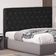 Cabeceira De Cama Box Paris Queen 160 Cm Botão Strass Suede Preto Do Lar Móveis