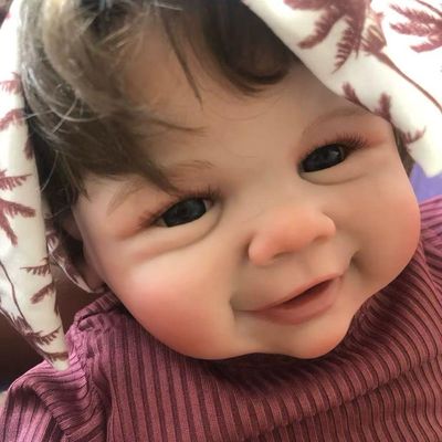 Bebê Reborn Menina Toda Em Silicone De Vinil Macio Artesanal Realista Cabelo Implantado Fio A Fio