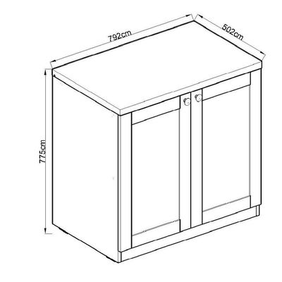 Comoda Infinity 2 Portas Savana Frente Provencal Branco