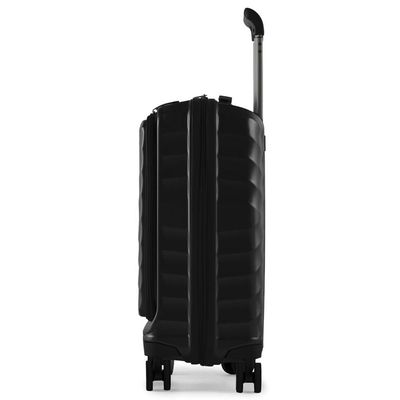 Mala de Viagem Pequena 10 Kg Policarbonato 4 Rodas Barcelona II Preta P / Preto