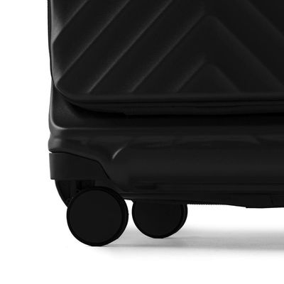 Mala de Viagem Pequena 10 Kg Policarbonato 4 Rodas Barcelona II Preta P / Preto