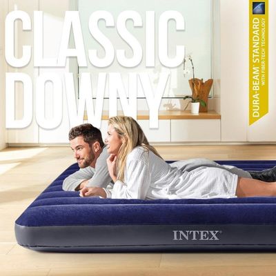Colchão Inflável Casal C- Bomba De Encher E 2 Travesseiros - Intex