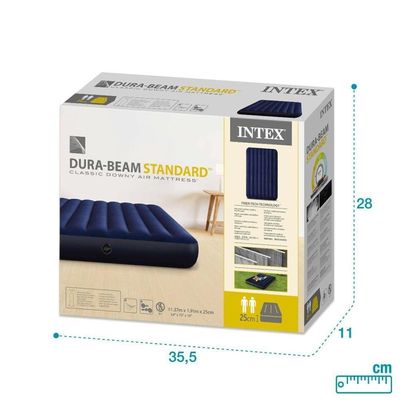 Colchão Inflável Casal C- Bomba De Encher E 2 Travesseiros - Intex