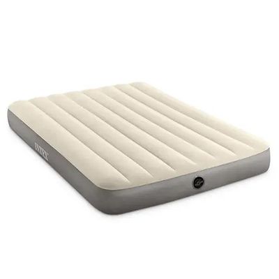 Colchão Inflável Casal Dura Beam Fiber Tech Queen Com Bomba De Encher Intex