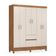 Guarda-Roupa Solteiro Sória 6 Portas 2 Gavetas Amêndola e Off White