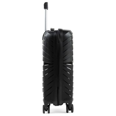 Mala de Viagem Pequena 10 Kg Polipropileno 4 Rodas Rover Preta P / Preto