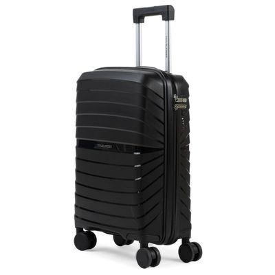 Mala de Viagem Pequena 10 Kg Polipropileno 4 Rodas Rover Preta P / Preto