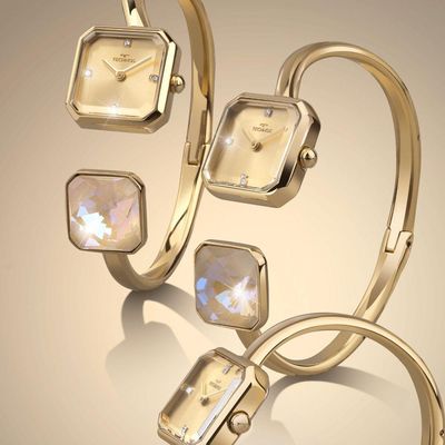 Relógio Technos Feminino Crystal Dourado - 751aa-1d 751aa-1d