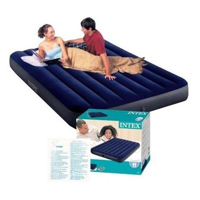 Colchão Casal Inflável Intex Resistente Camping Viagem 68758