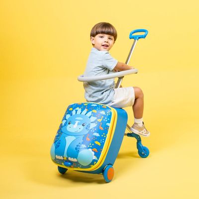Mala de Bordo 10 Kg Pets for Kids Dino Azul P / Azul