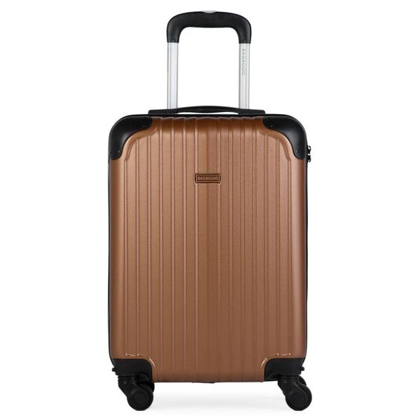 Mala de Bordo 10 kg Abs 4 Rodas Turquia Bronze P / Marrom