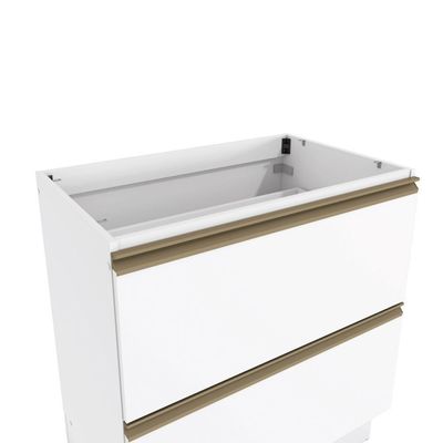 Balcão 2 Gavetas Kappesberg Celeste 100% Mdf Branco 80cm