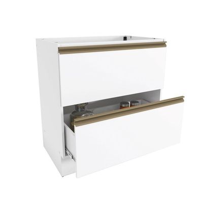 Balcão 2 Gavetas Kappesberg Celeste 100% Mdf Branco 80cm