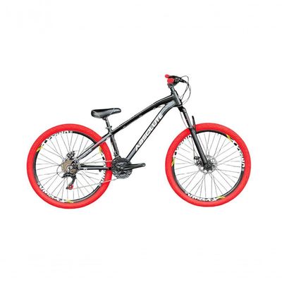 Bicicleta Aro 26 Absolute Brutus Pro 3 Preto Cambios Shimano Pneu Vermelho