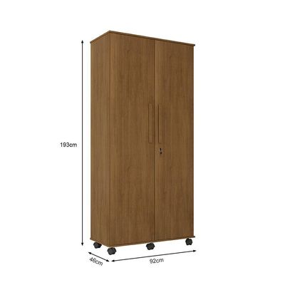 Guarda Roupa Solteiro Com 2 Portas Gold Amêndoa