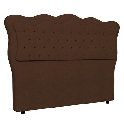 Cabeceira Casal Queen Cama 160cm Oregon I02 Bouclê Marrom - Mpozenato