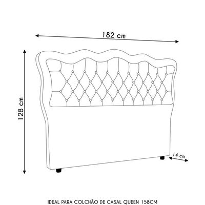 Cabeceira Casal Queen Cama 160cm Oregon I02 Bouclê Marrom - Mpozenato