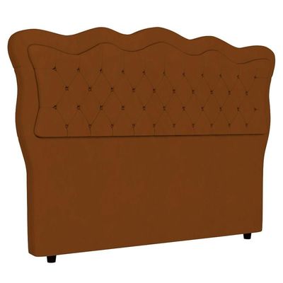 Cabeceira Casal Queen Cama 160cm Oregon I02 Veludo Terracota - Mpozenato