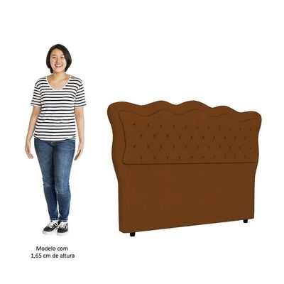 Cabeceira Casal Queen Cama 160cm Oregon I02 Veludo Terracota - Mpozenato