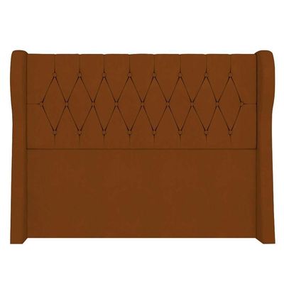 Cabeceira Casal King Cama 195cm Malva I02 Veludo Terracota - Mpozenato