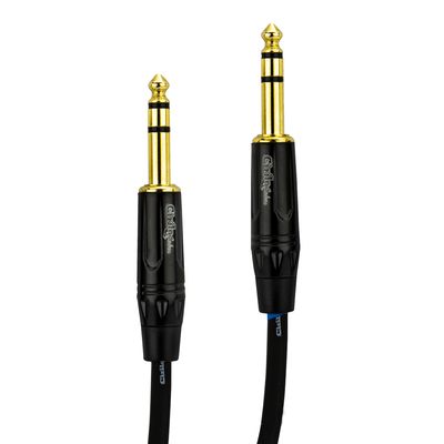 Cabo P10 para P10 Estereo Profissional - Preto 20 Metros