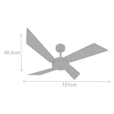 Ventilador De Teto Volare Tech New Office Tabaco 127V 110V