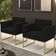 Poltrona Base Industrial Dourado Kit 2 Ana Suede Preto - Ibiza