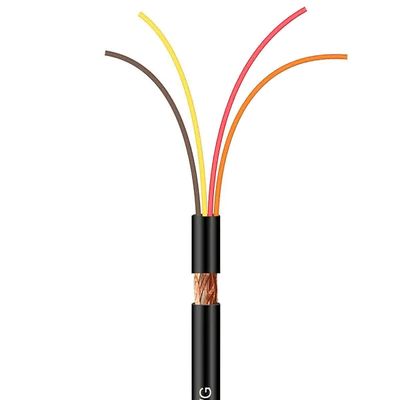 Cabo Manga 4x26 AWG - com Blindagem Preto - 3 Metros