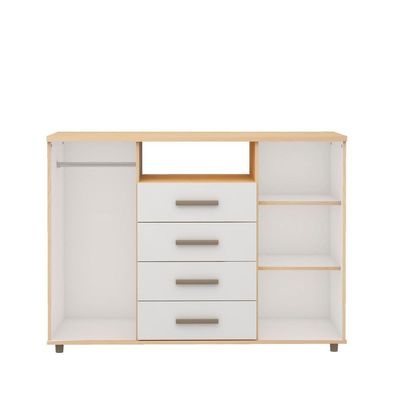 Comoda Berlim 2 Portas 4 Gavetas Freijo- Off White