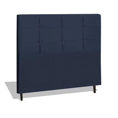 Cabeceira Estofada Box Solteiro Encosto Para Cama Hylux 94x126 Azul Marinho