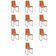 Kit 10 Cadeiras De Jantar Cozinha Industrial Lexa Veludo Élpis Móveis Terracota Preta