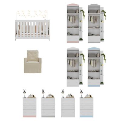 Quarto Completo+Colchão E Poltrona João E Maria Mp4092