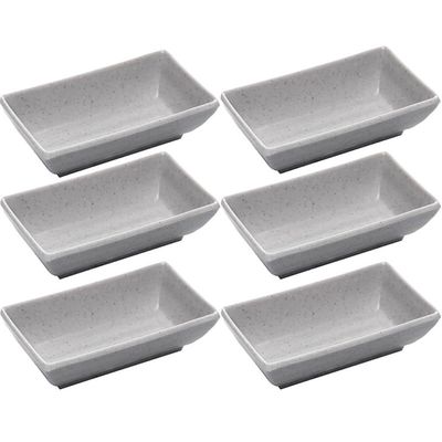 6 Porta Shoyu Melamina 10x6x3cm Tóquio Granilite Lyor Molho Tarê Sunomono