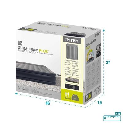 Colchão Inflável Casal Dura Beam Queen Raised 110v Intex