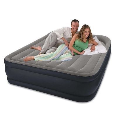 Colchão Inflável Casal Dura Beam Queen Raised 110v Intex