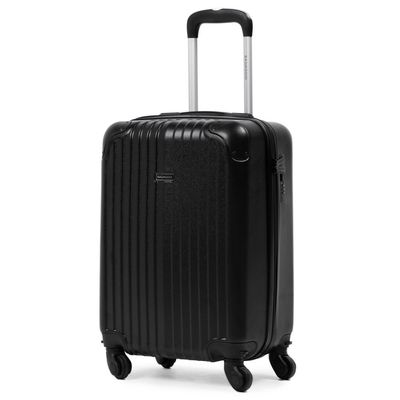 Mala de Bordo ABS 4 Rodas Bagaggio Turquia 20" Preta P / Preto