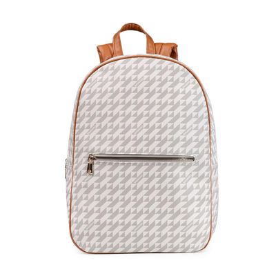 Mochila Feminina Média Monograma BG Bege M / Bege