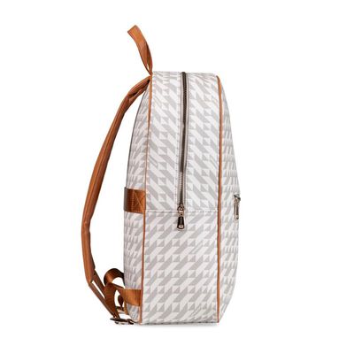 Mochila Feminina Média Monograma BG Bege M / Bege