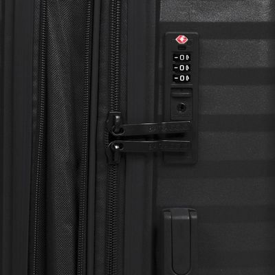 Mala de Viagem Grande 32 Kg Polipropileno 4 Rodas Hong Kong Preta G / Preto